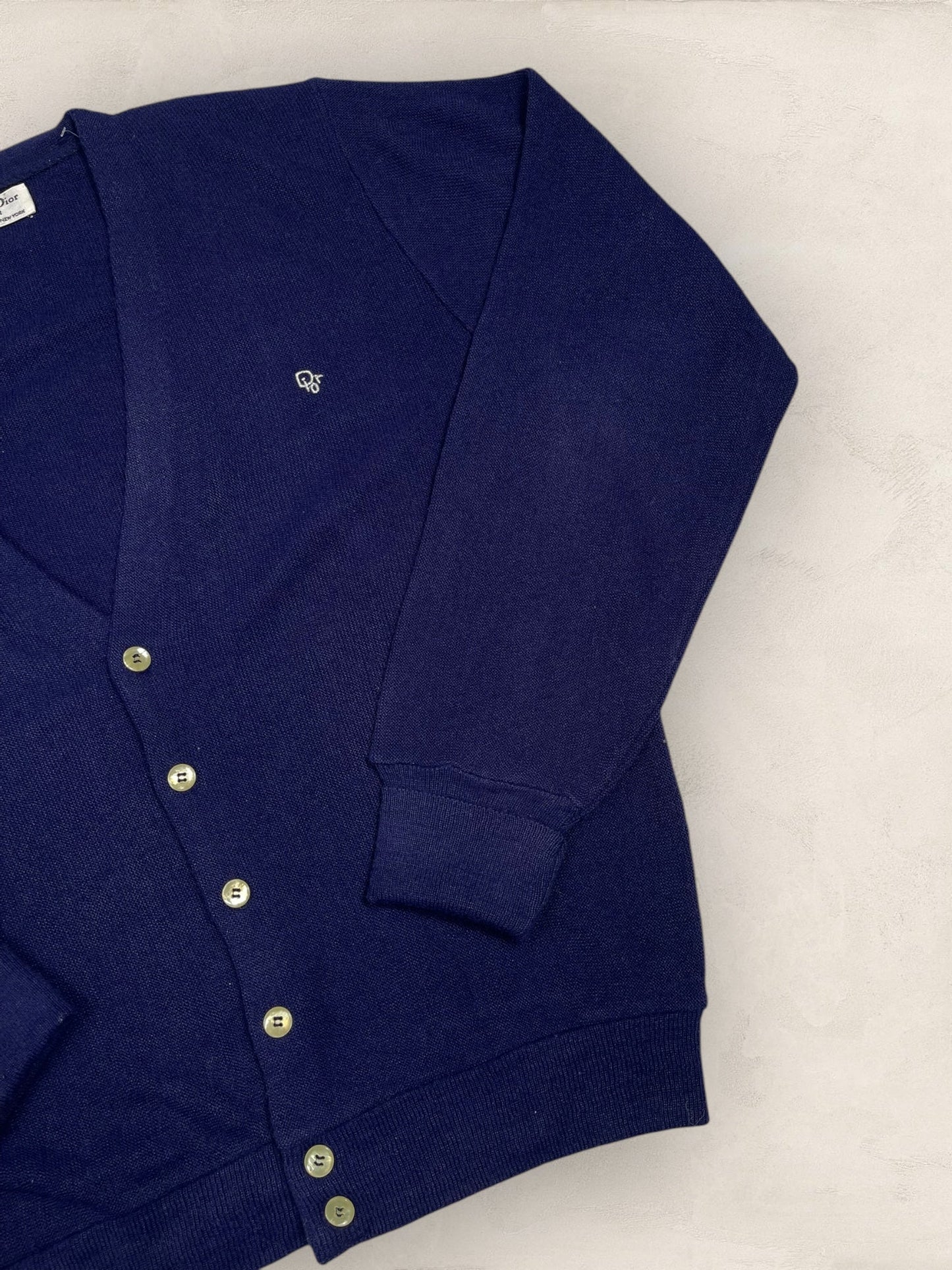 Cardigan Christian Dior Ref: 2554 - BLEU MARINE - L - amifrip - Friperie en ligne et vêtements vintage