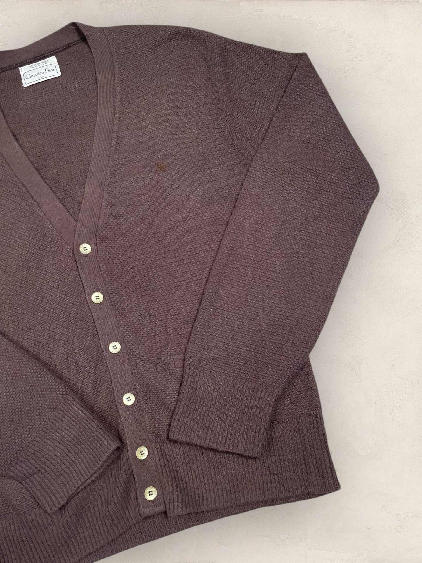 Cardigan Christian Dior Ref: 2556 - MARRON - L - amifrip - Friperie en ligne et vêtements vintage