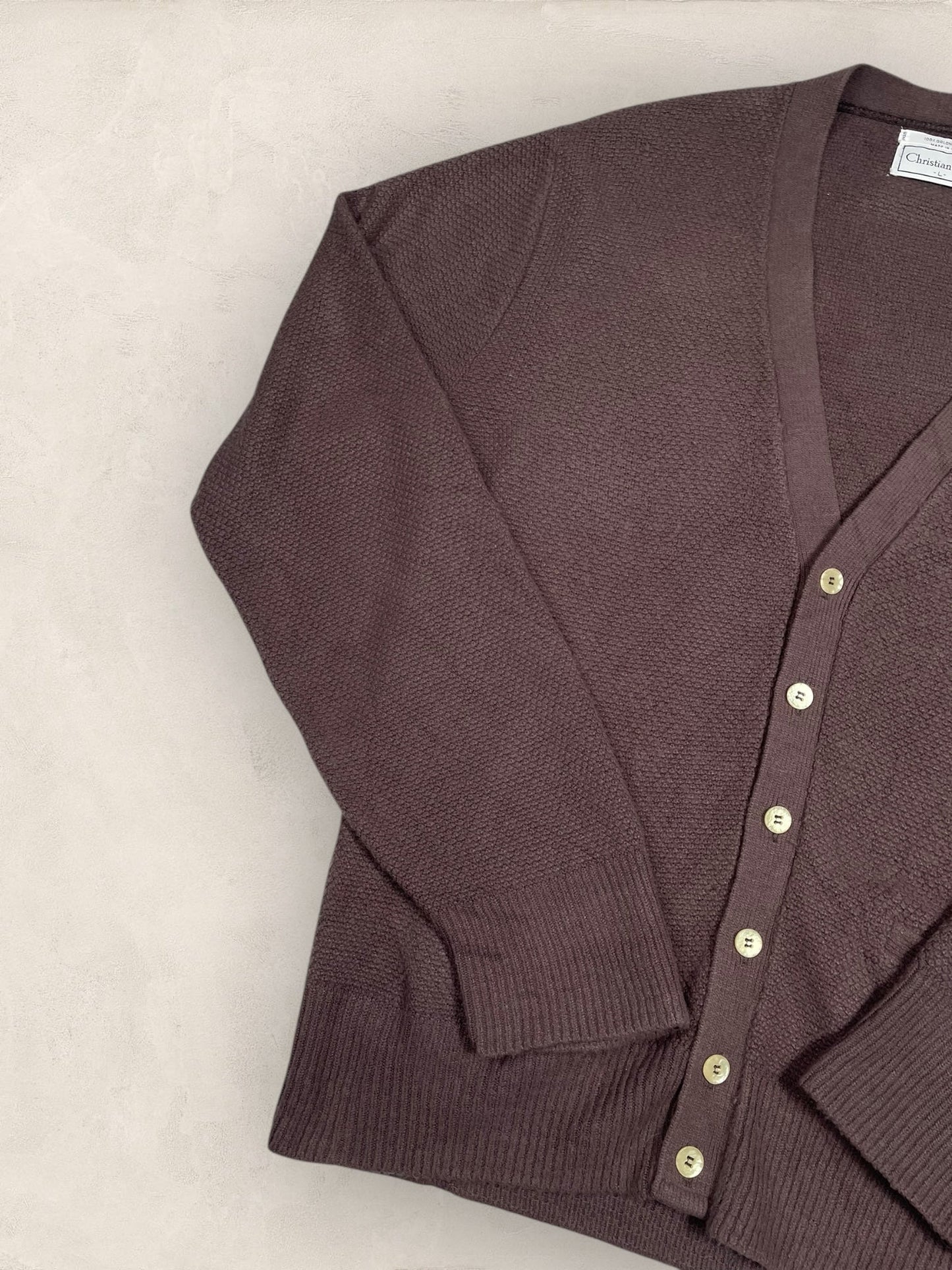 Cardigan Christian Dior Ref: 2556 - MARRON - L - amifrip - Friperie en ligne et vêtements vintage