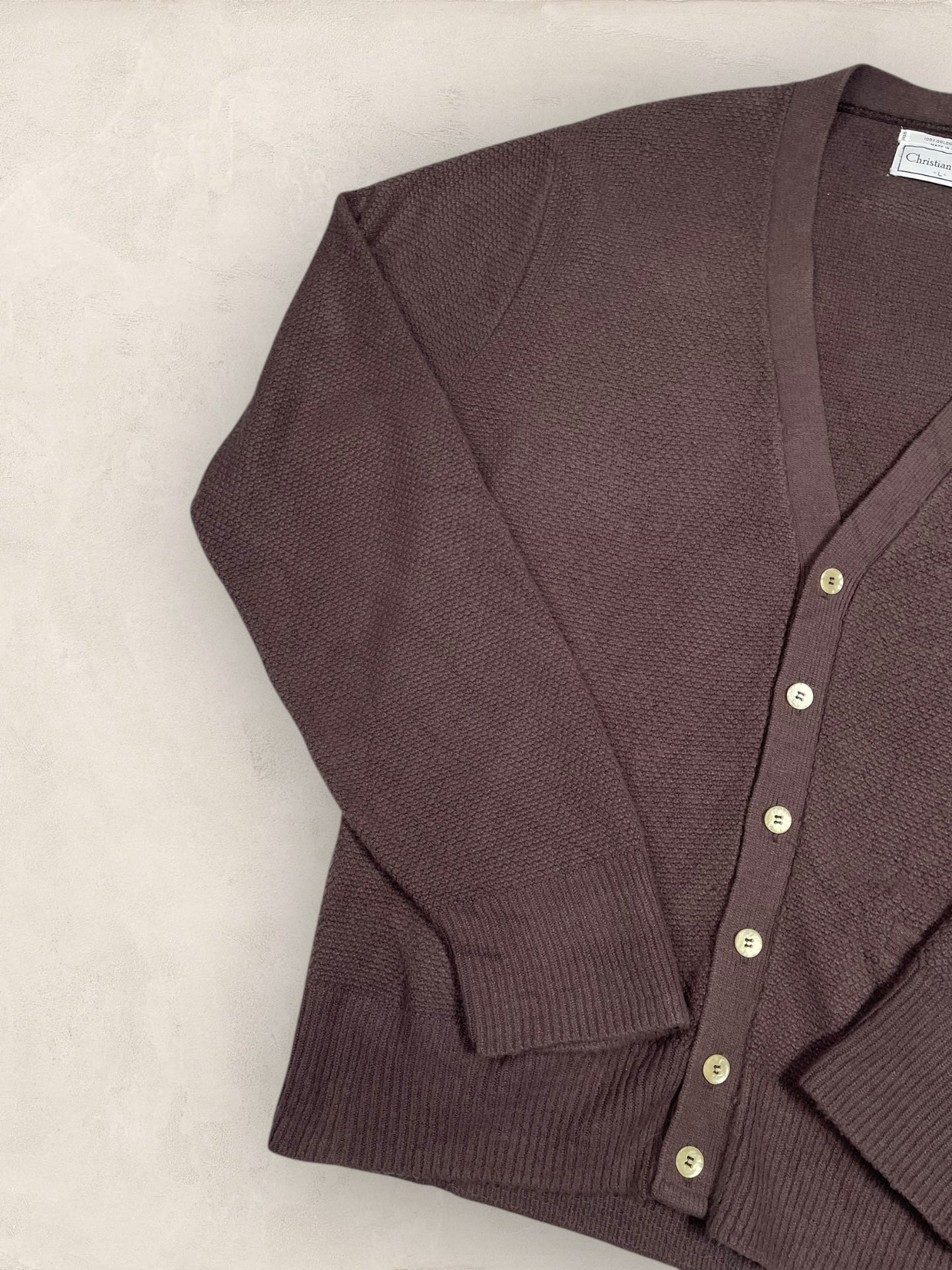 Cardigan Christian Dior Ref: 2556 - MARRON - L - amifrip - Friperie en ligne et vêtements vintage