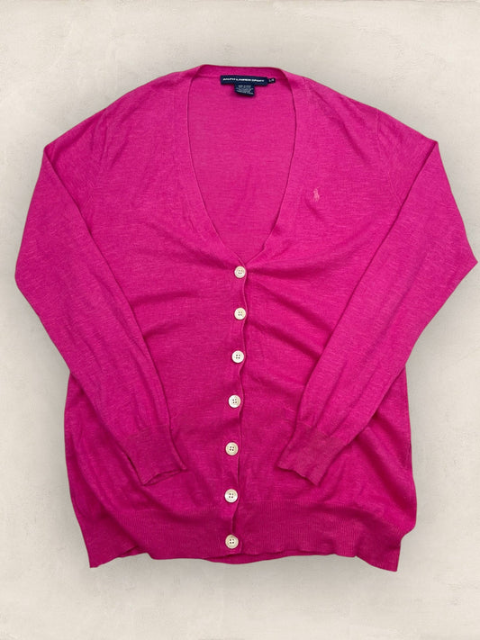 Cardigan en lin Femme Ralph Lauren Rose L Ref:3418 - Rose - L - amifrip