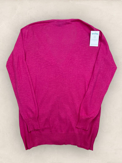 Cardigan en lin Femme Ralph Lauren Rose L Ref:3418 - Rose - L - amifrip