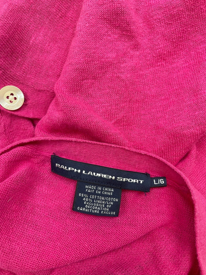 Cardigan en lin Femme Ralph Lauren Rose L Ref:3418 - Rose - L - amifrip