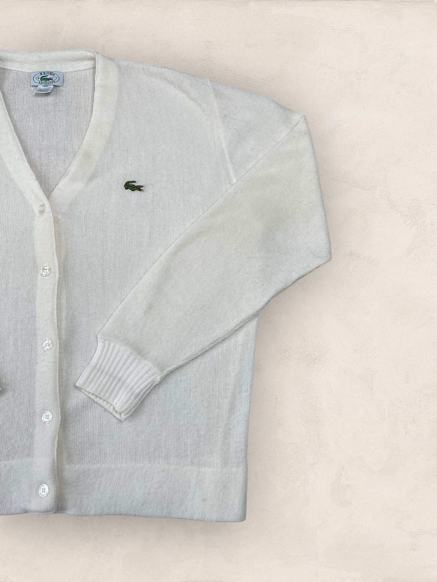 Cardigan Femme Lacoste BLANC S Ref:2859 - BLANC - S - amifrip - Friperie en ligne et vêtements vintage