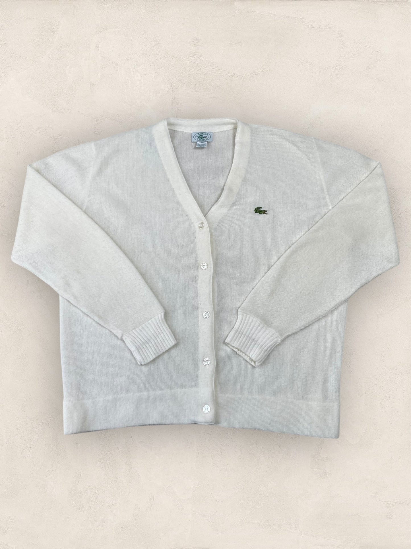 Cardigan Femme Lacoste BLANC S Ref:2859 - BLANC - S - amifrip - Friperie en ligne et vêtements vintage