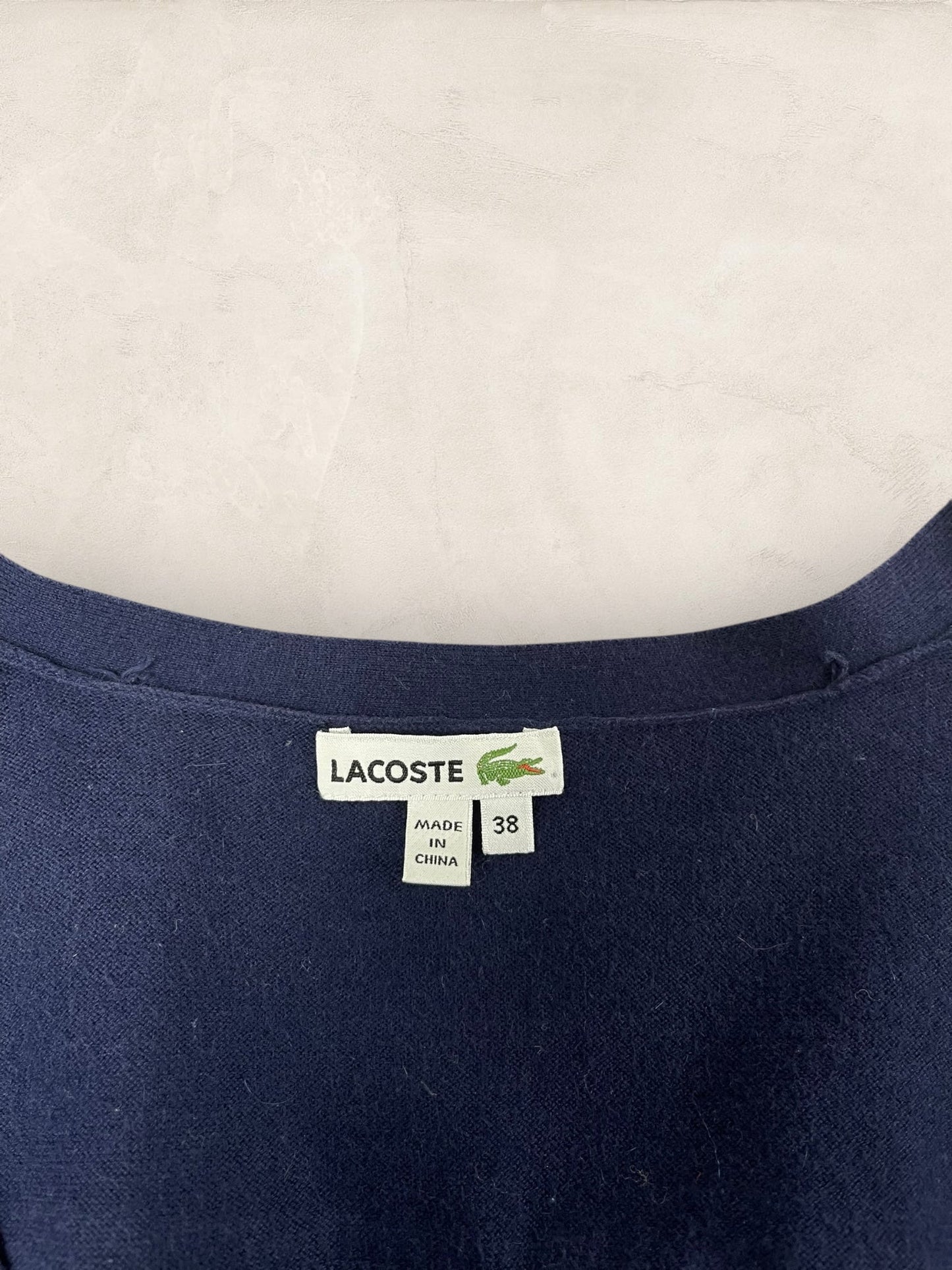 Cardigan Femme Lacoste Cachemire + Coton Bleu Marine L Ref:3872 - Bleu Marine - L - amifrip