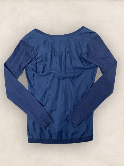 Cardigan Femme Lacoste Cachemire + Coton Bleu Marine L Ref:3872 - Bleu Marine - L - amifrip