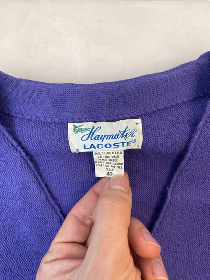 Cardigan Femme Lacoste Haymaker Violet M Ref:3981 - Violet - M - amifrip