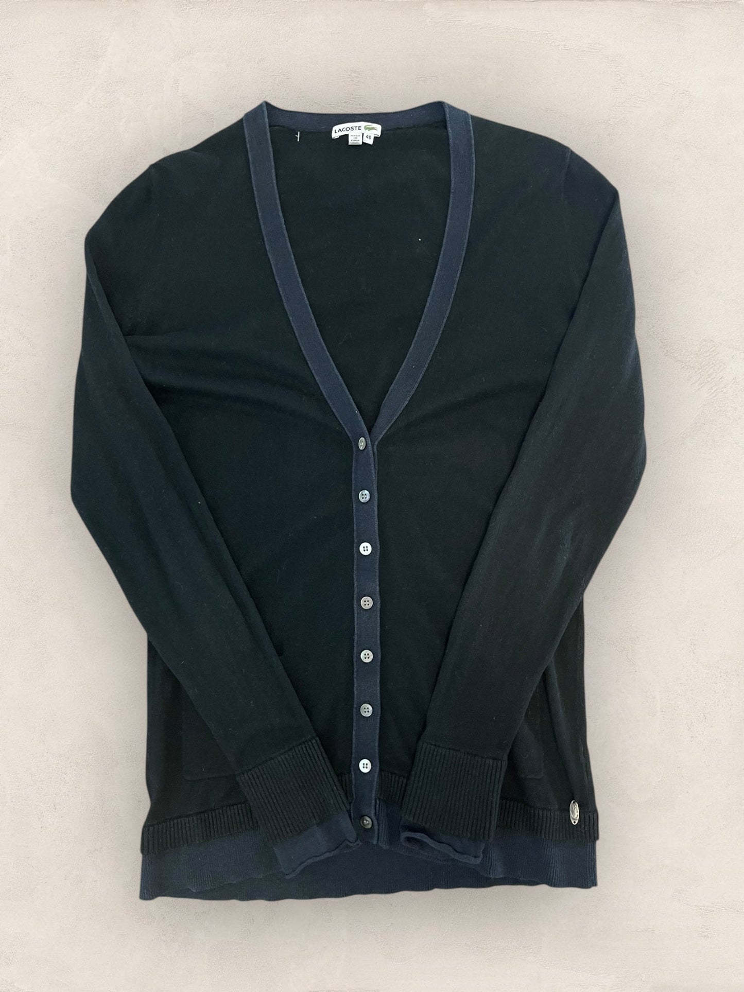 Cardigan Femme Lacoste Noir T:40 Ref:3815 - Noir - 40 - amifrip