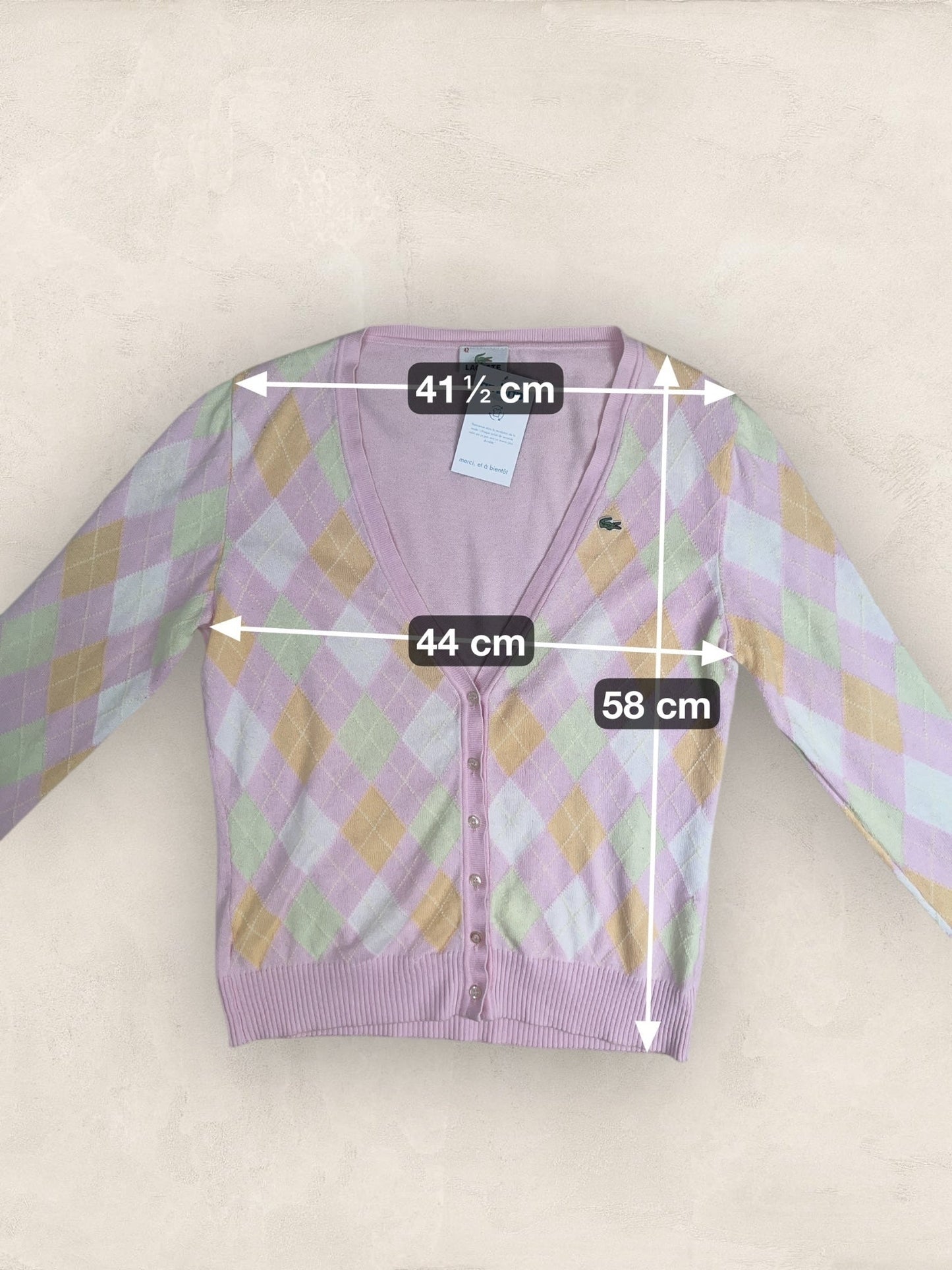 Cardigan Femme Lacoste Rose M Ref:3939 - Rose - M - amifrip