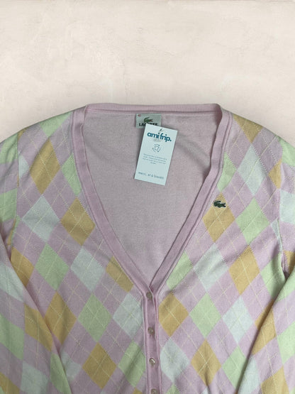 Cardigan Femme Lacoste Rose M Ref:3939 - Rose - M - amifrip