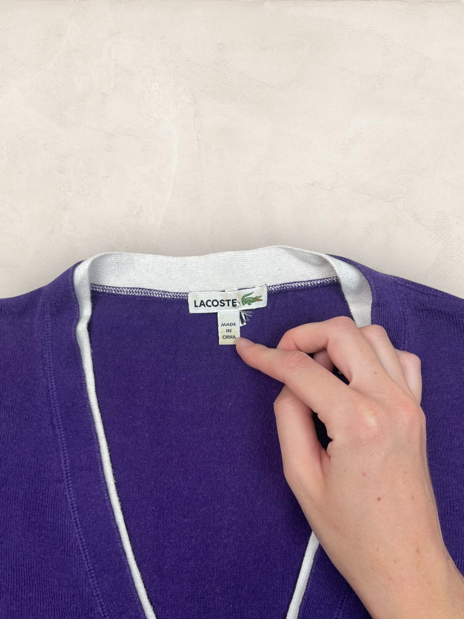 Cardigan Femme Lacoste Violet L Ref:3278 - Violet - L - amifrip