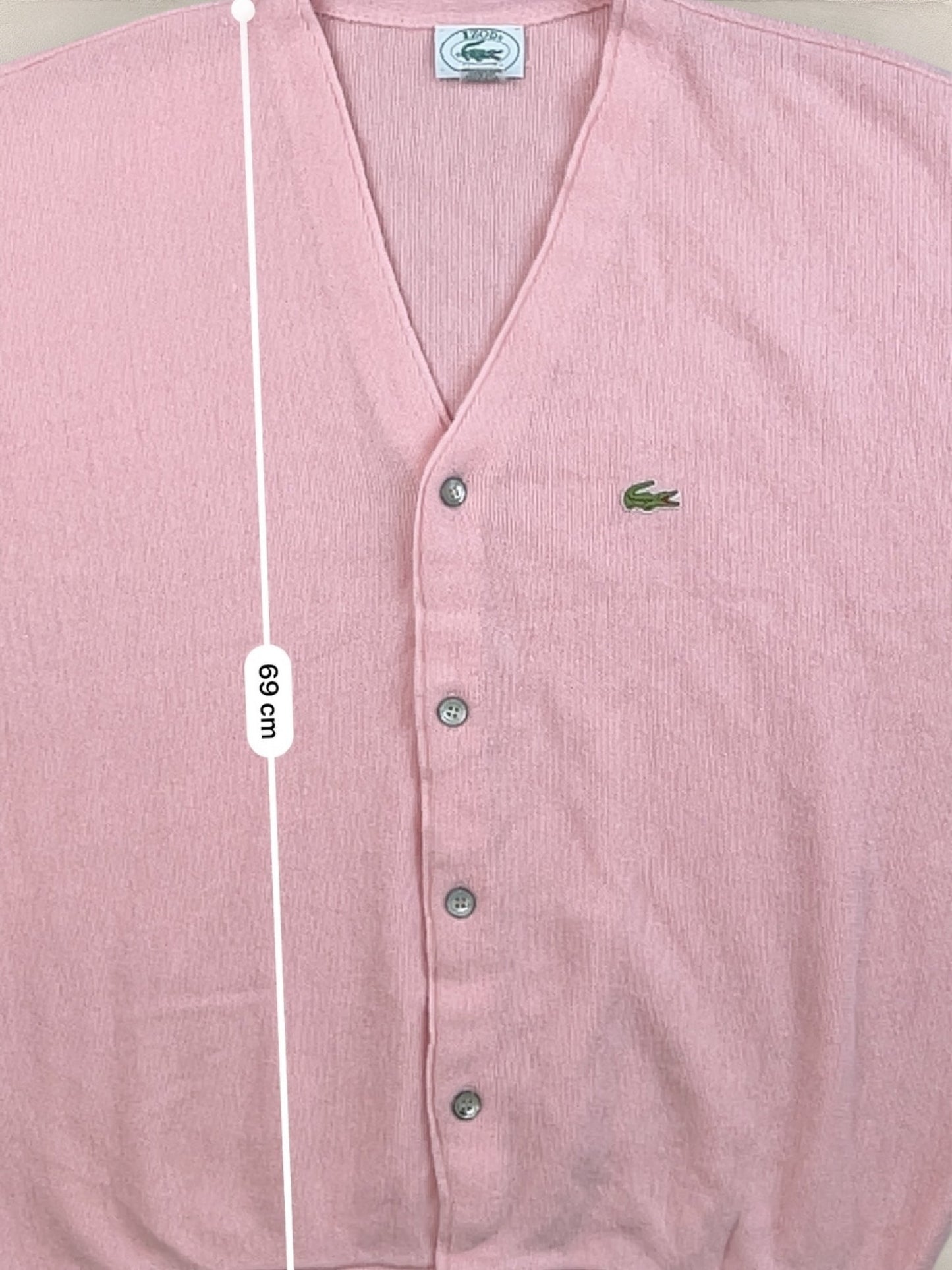 Cardigan Homme IZOD Lacoste Rose XL Ref:3318 - Rose - XL - amifrip