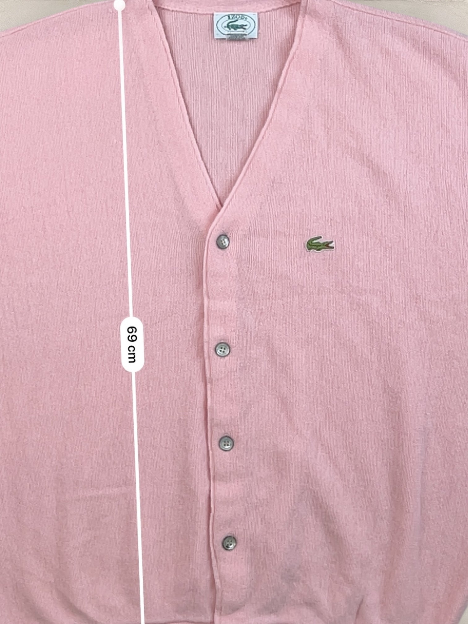 Cardigan Homme IZOD Lacoste Rose XL Ref:3318 - Rose - XL - amifrip