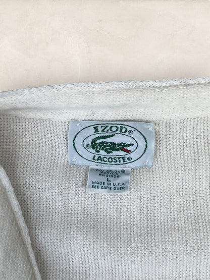 Cardigan Homme Lacoste BLANC L Ref:2874 - BLANC - L - amifrip - Friperie en ligne et vêtements vintage