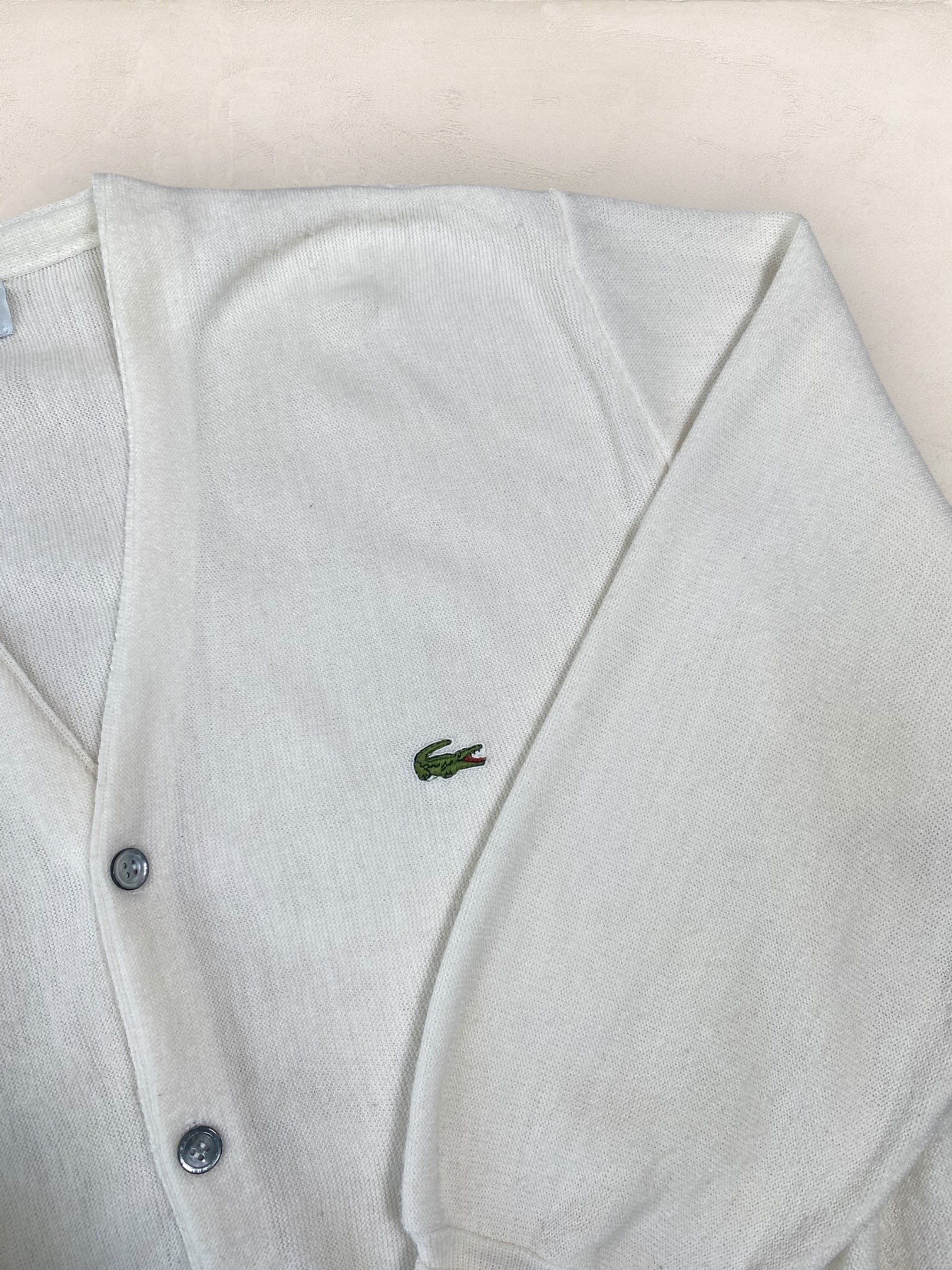 Cardigan Homme Lacoste BLANC L Ref:2874 - BLANC - L - amifrip - Friperie en ligne et vêtements vintage