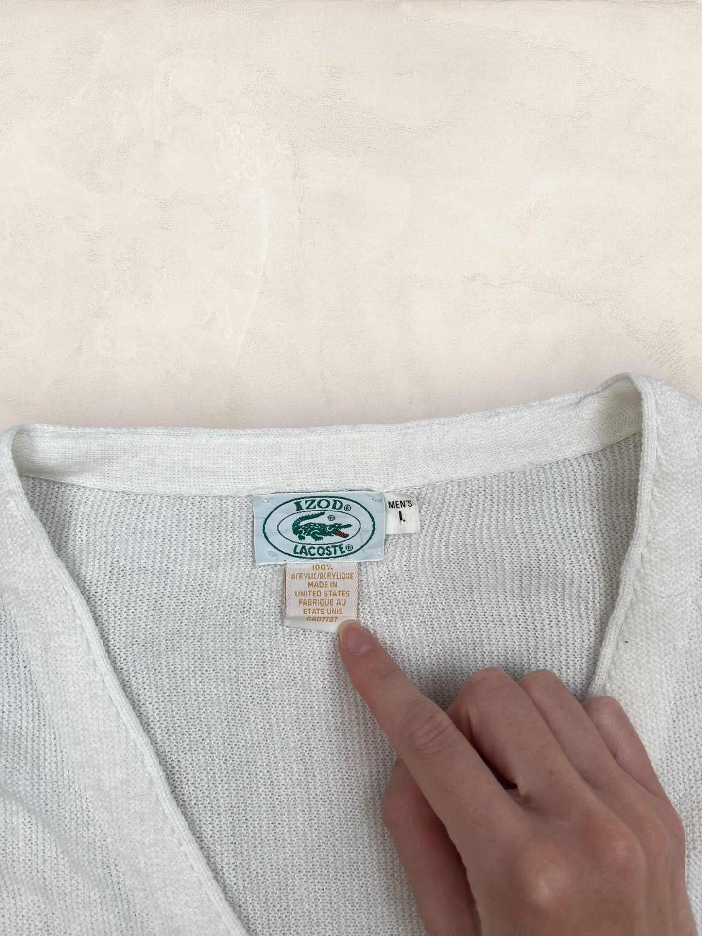 Cardigan Homme Lacoste Blanc L Ref:3259 - Blanc - L - amifrip