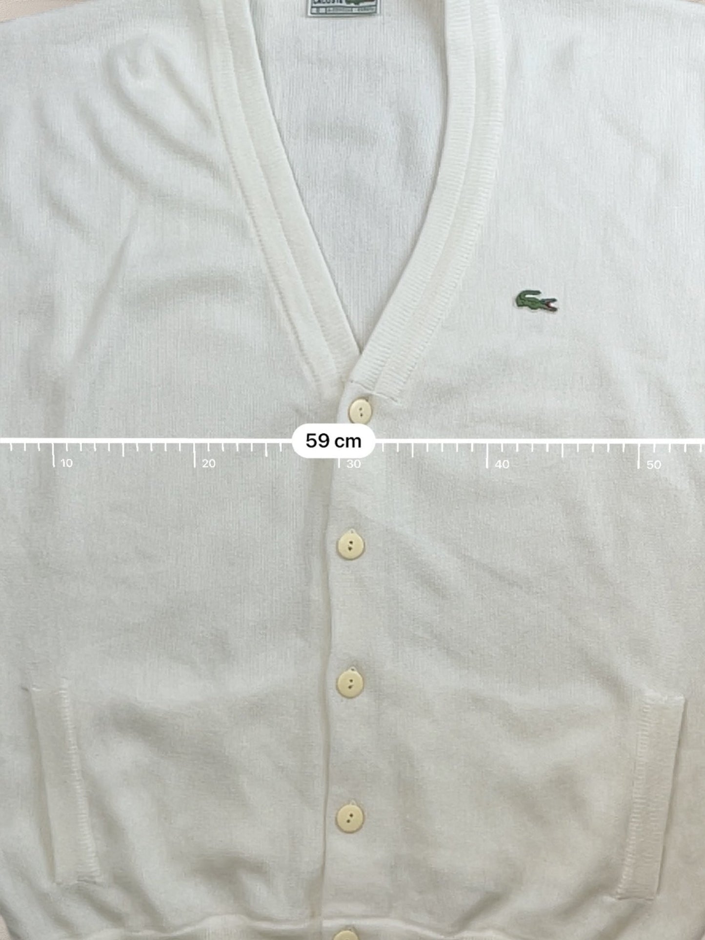 Cardigan Homme Lacoste Blanc L Ref:3298 - Blanc - L - amifrip