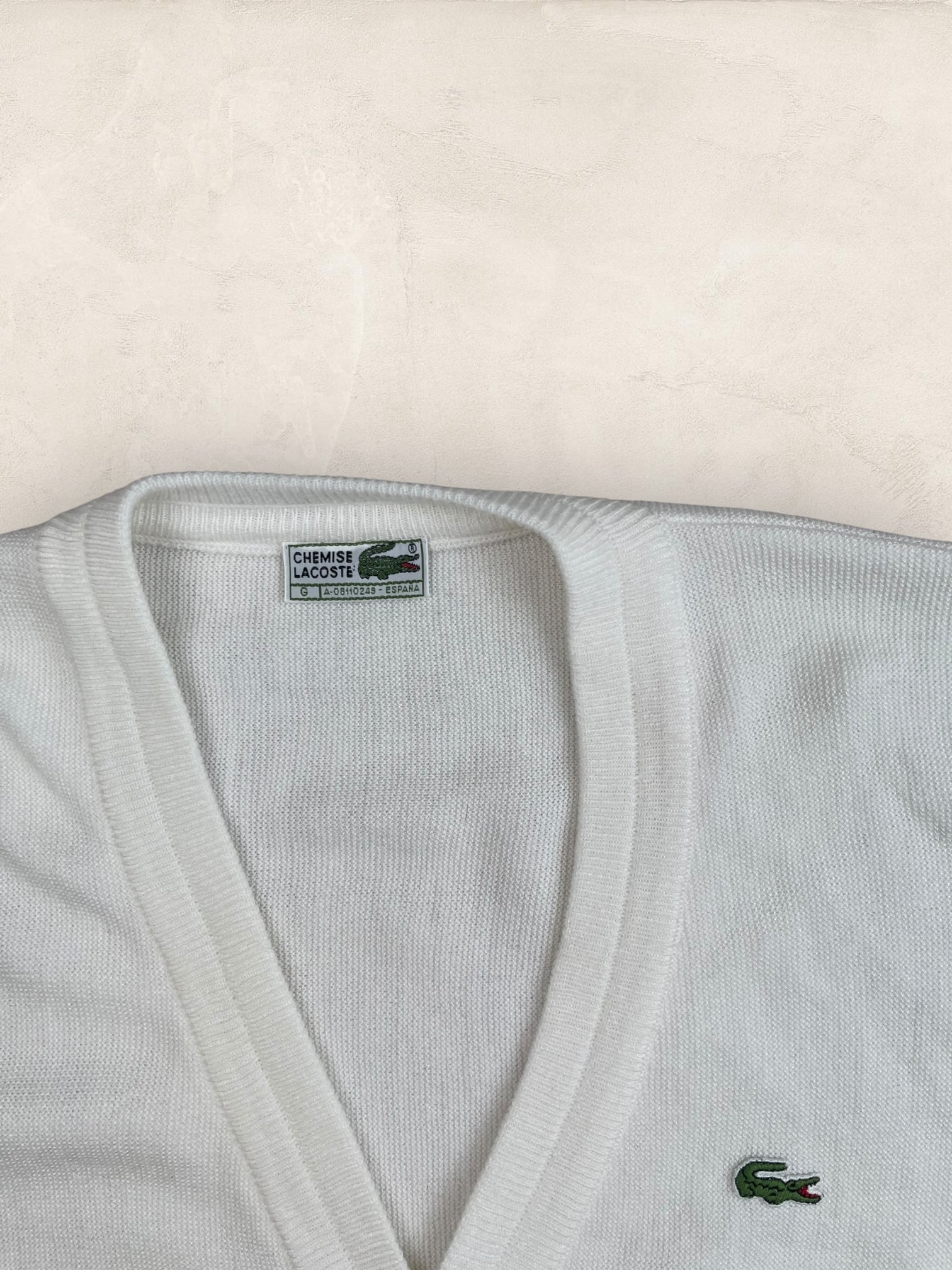 Cardigan Homme Lacoste Blanc L Ref:3298 - Blanc - L - amifrip
