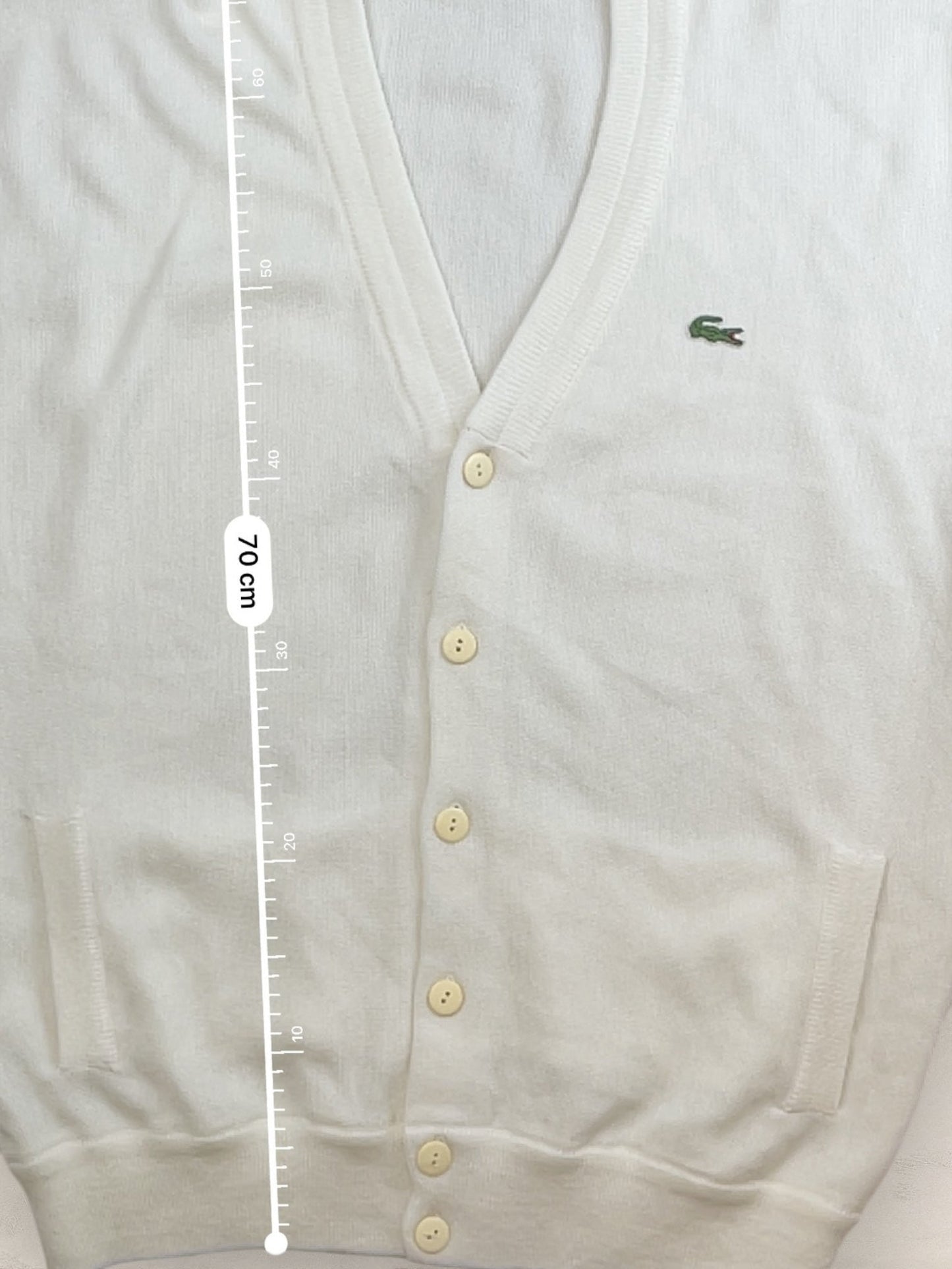 Cardigan Homme Lacoste Blanc L Ref:3298 - Blanc - L - amifrip