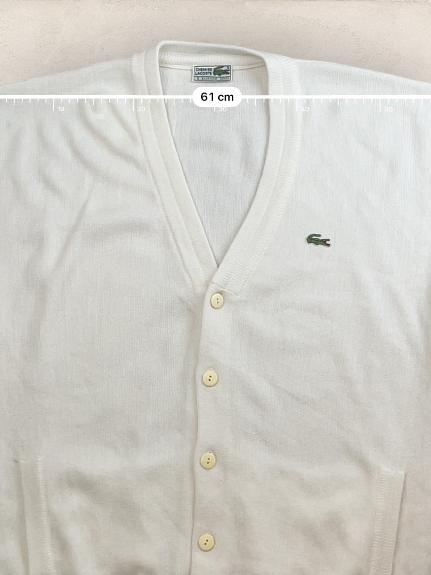 Cardigan Homme Lacoste Blanc L Ref:3298 - Blanc - L - amifrip