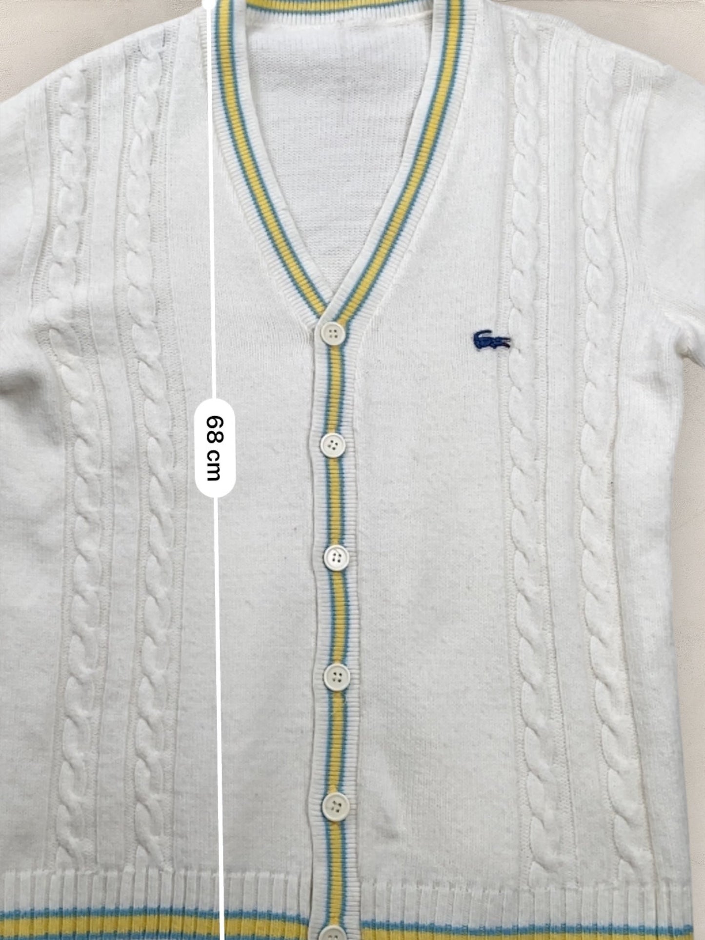 Cardigan Homme Lacoste Blanc M Ref:3176 - Blanc - M - amifrip