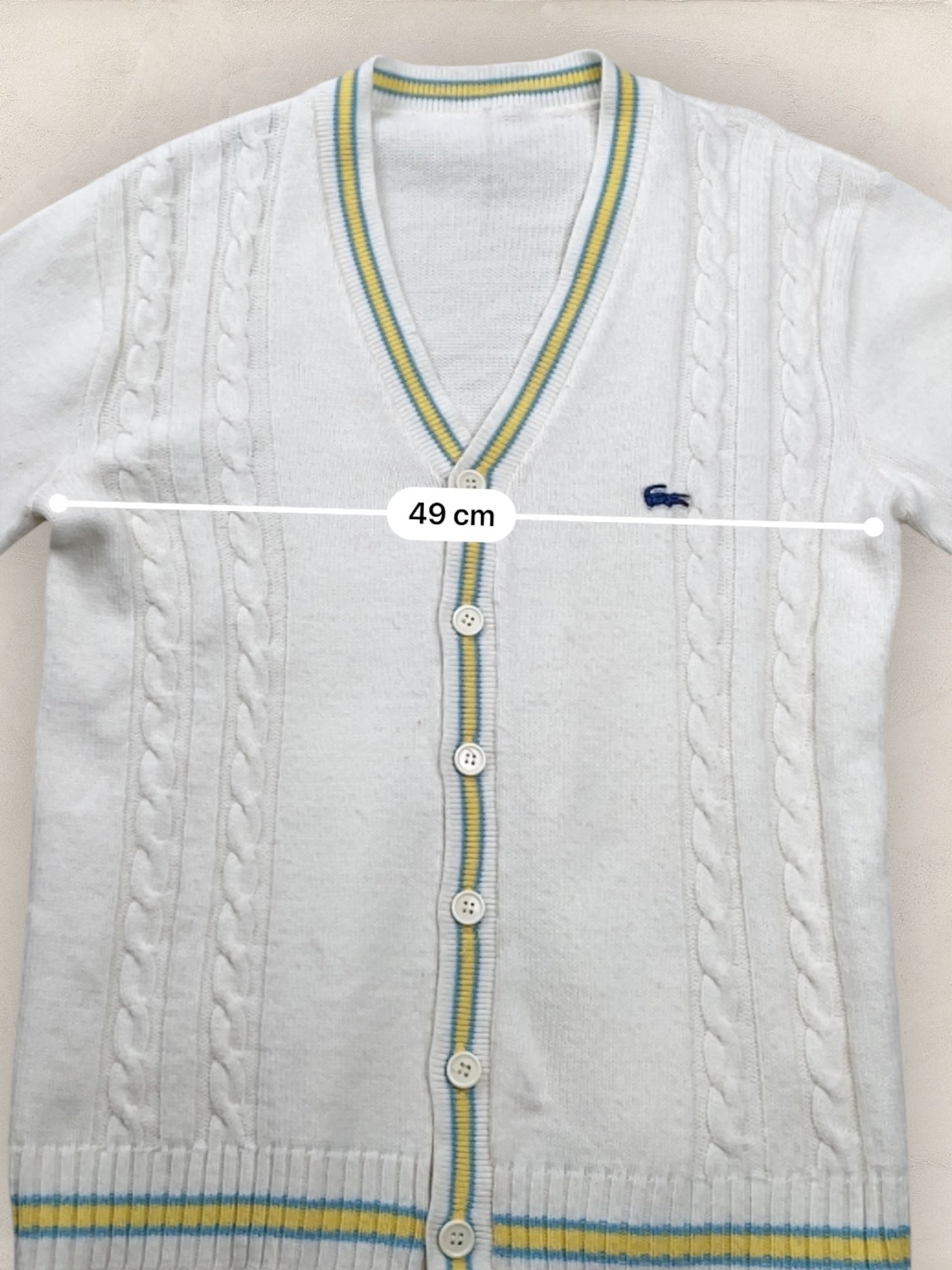 Cardigan Homme Lacoste Blanc M Ref:3176 - Blanc - M - amifrip