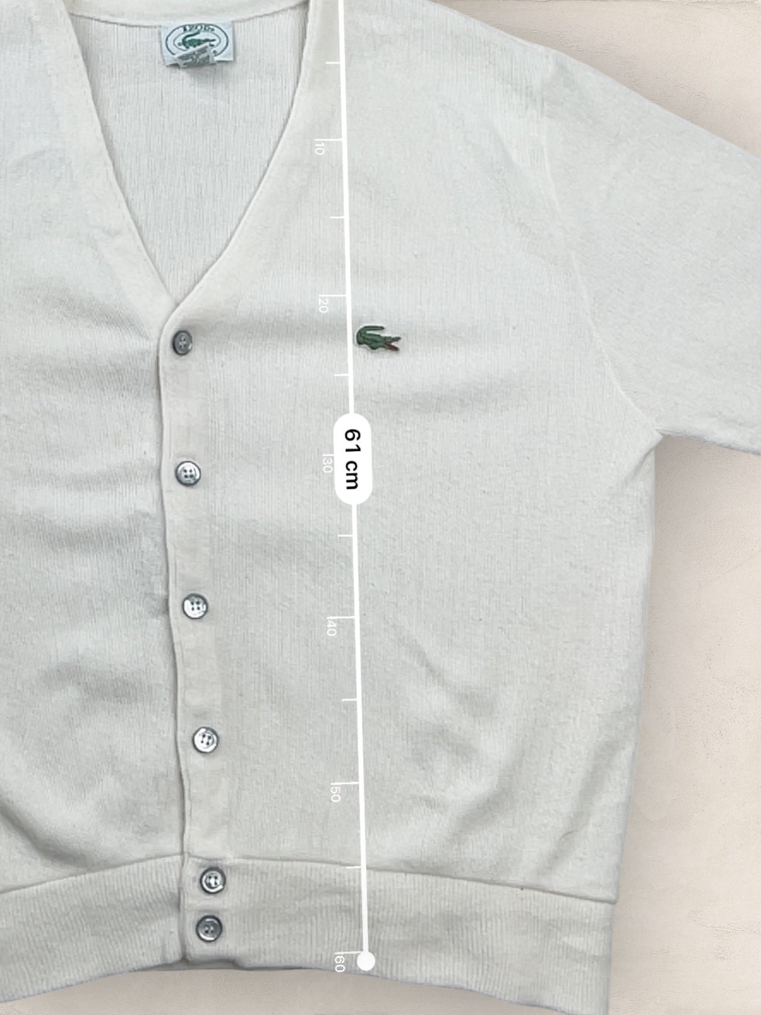 Cardigan Homme Lacoste Blanc S Ref:3158 - Blanc - S - amifrip