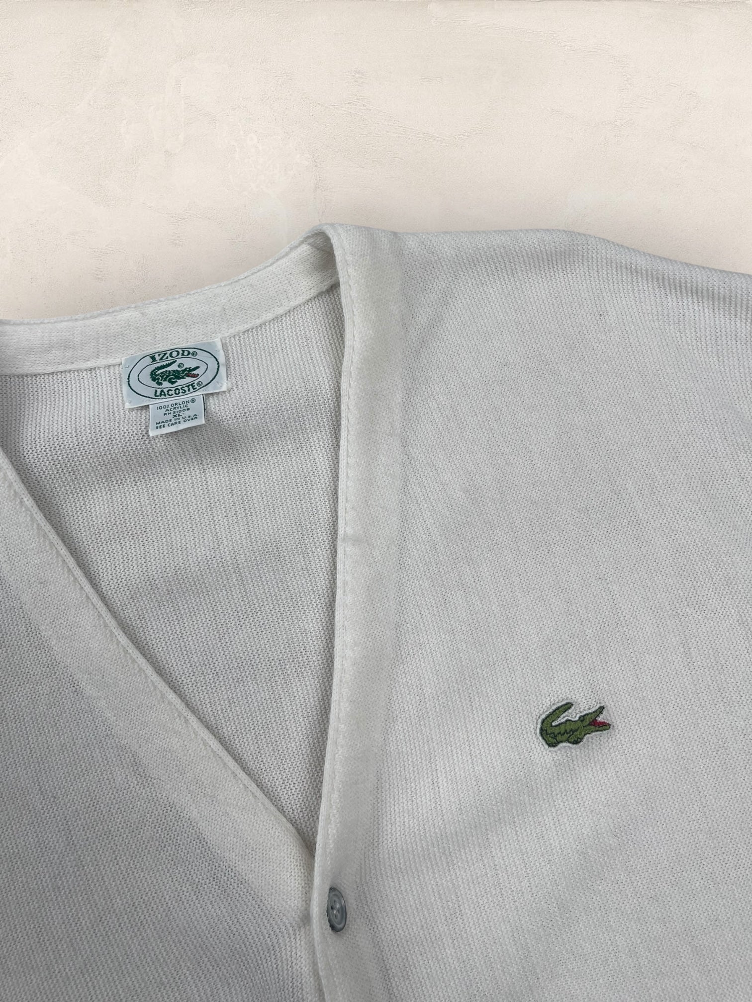 Cardigan Homme Lacoste Blanc XL Ref:3147 - Blanc - XL - amifrip