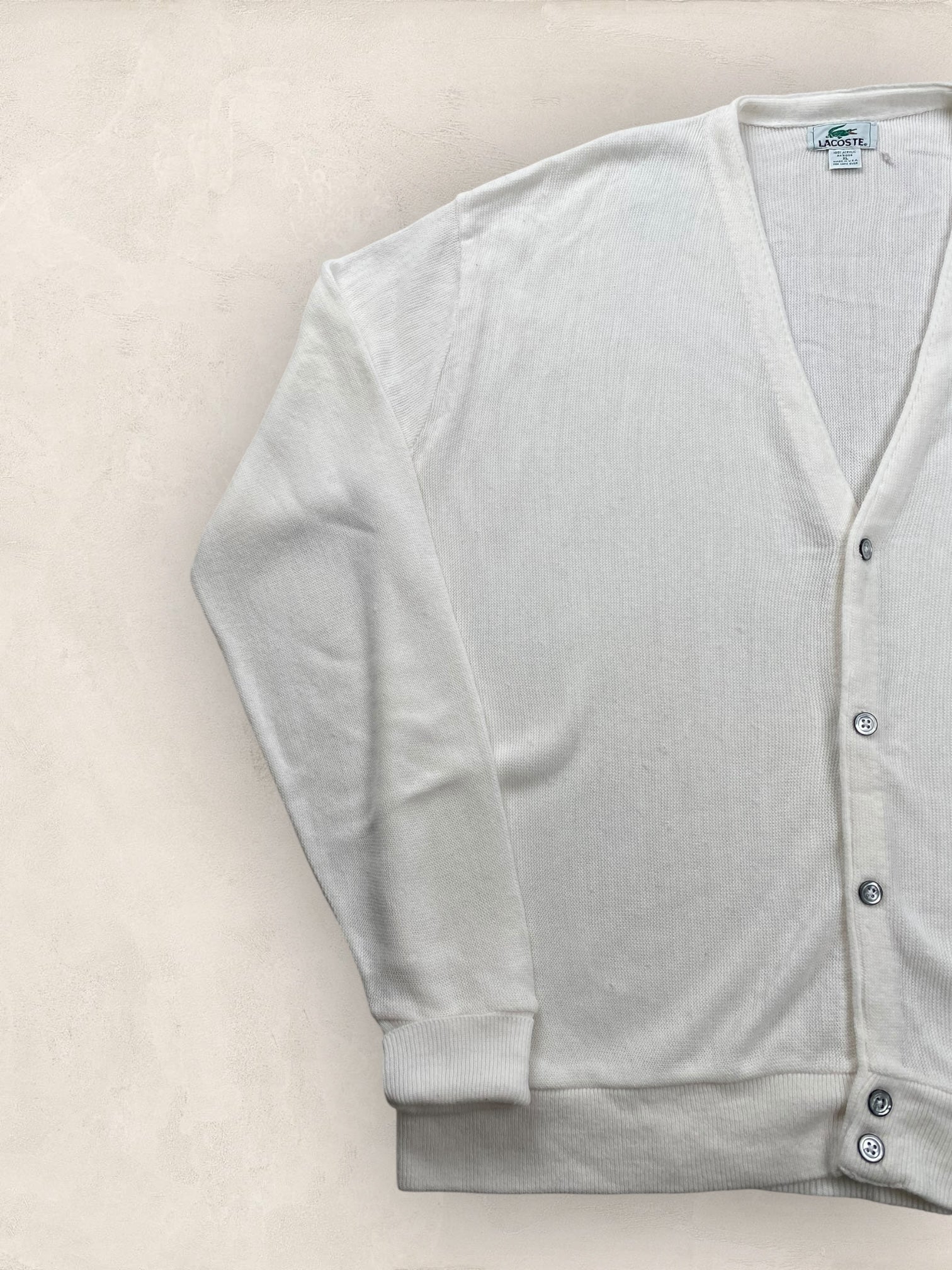 Cardigan Homme Lacoste Blanc XL Ref:3172 - Blanc - XL - amifrip
