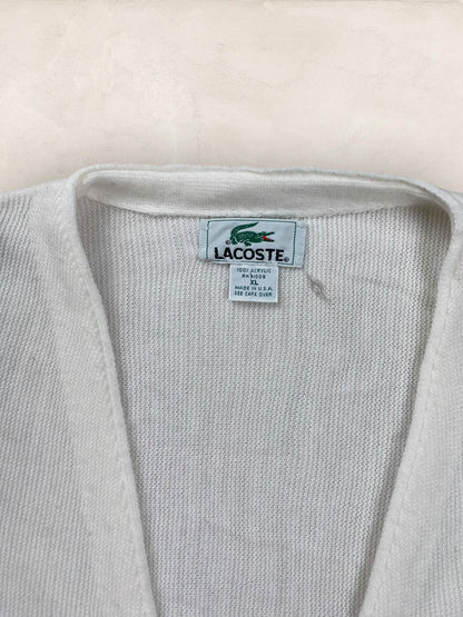 Cardigan Homme Lacoste Blanc XL Ref:3172 - Blanc - XL - amifrip