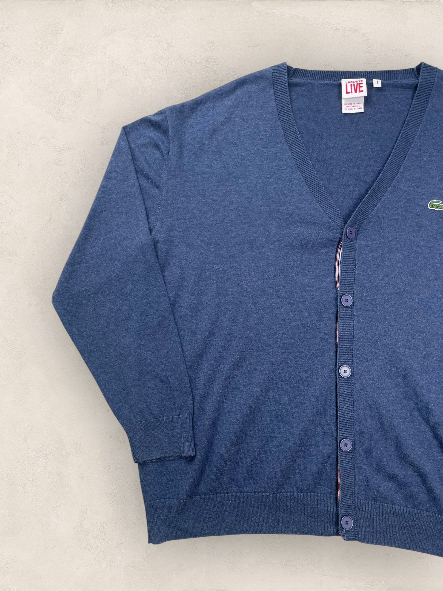 Cardigan Homme Lacoste Bleu L Ref:3135 - Bleu - L - amifrip