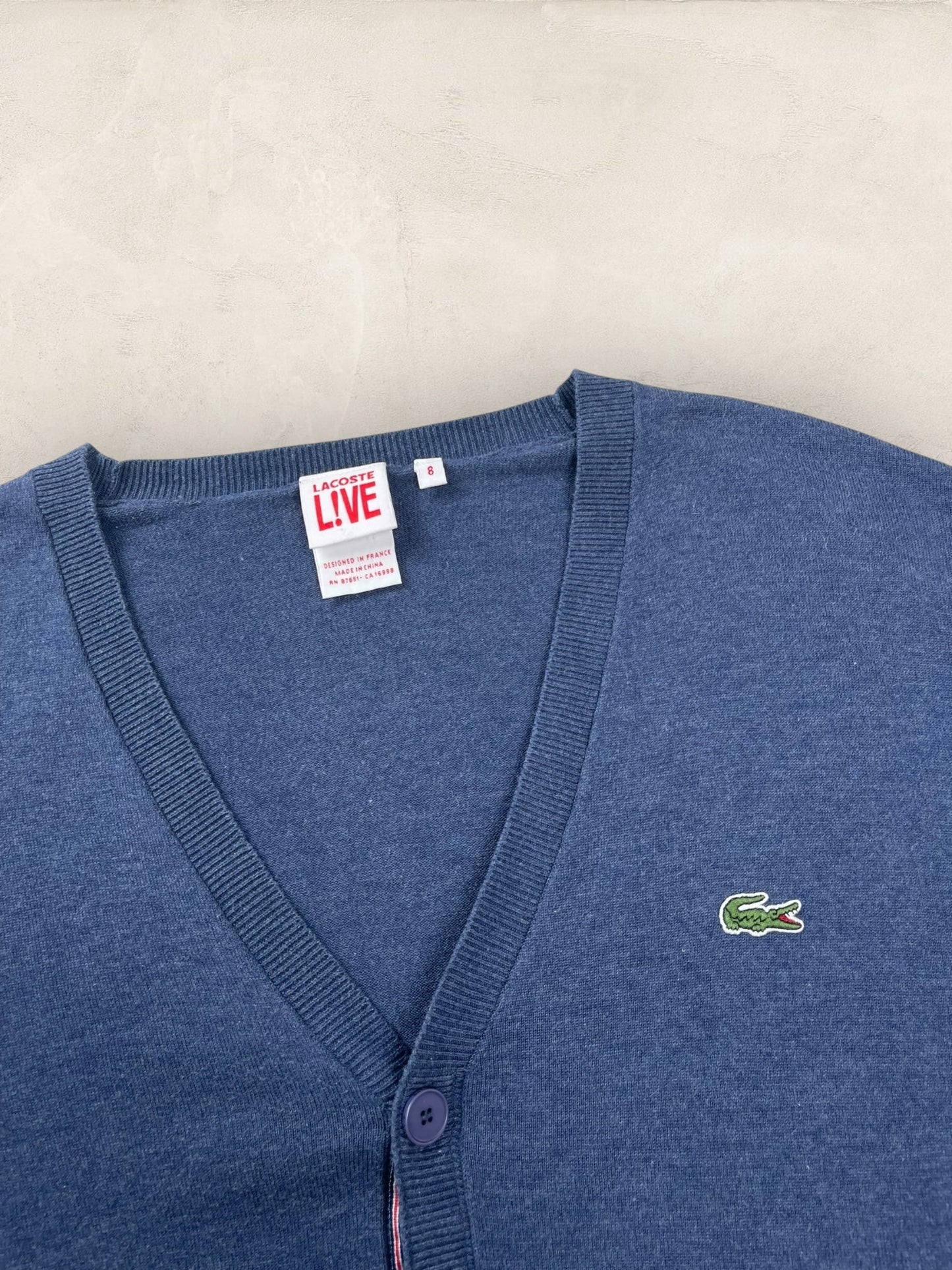 Cardigan Homme Lacoste Bleu L Ref:3135 - Bleu - L - amifrip