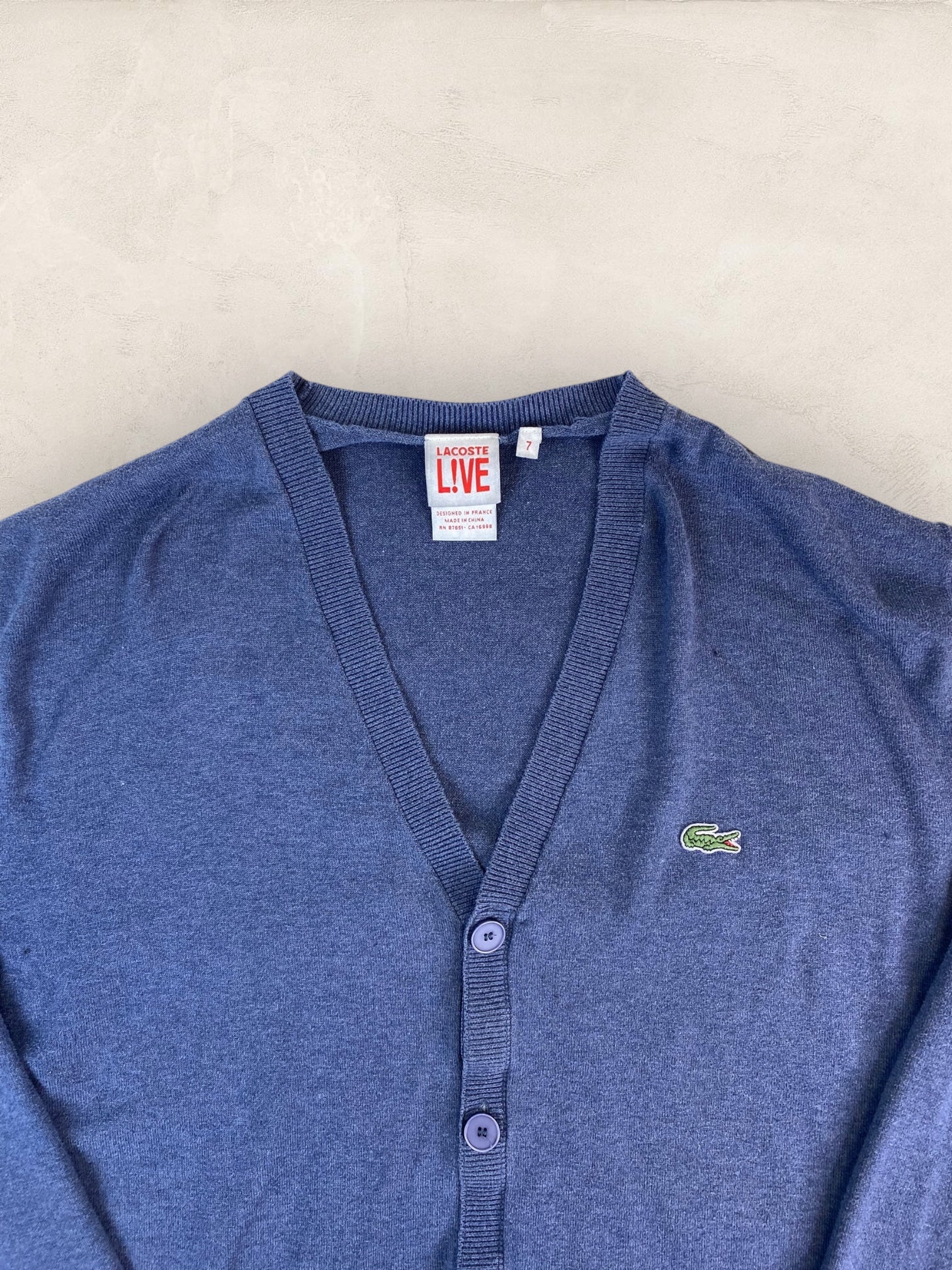 Cardigan Homme Lacoste Bleu L Ref:3915 - Bleu - L - amifrip