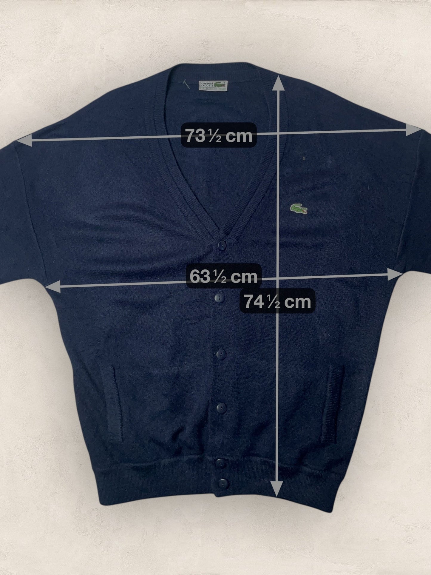 Cardigan Homme Lacoste Bleu Marine 2XL Ref:3838 - Bleu Marine - 2XL - amifrip