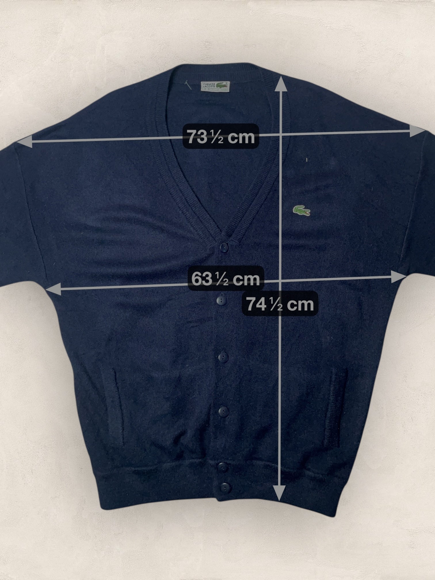 Cardigan Homme Lacoste Bleu Marine 2XL Ref:3838 - Bleu Marine - 2XL - amifrip