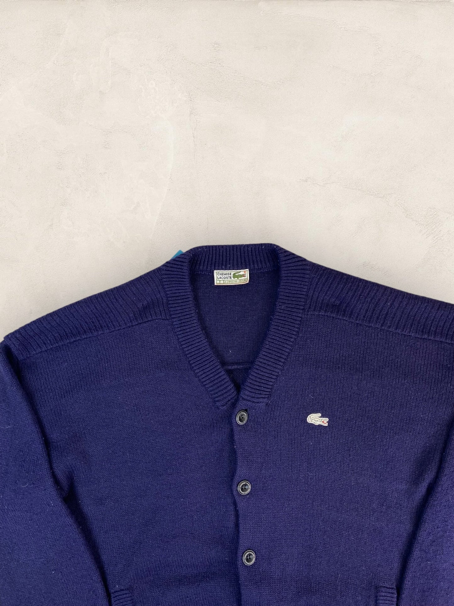 Cardigan Homme Lacoste Bleu Marine XL Ref:3910 - Bleu Marine - XL - amifrip