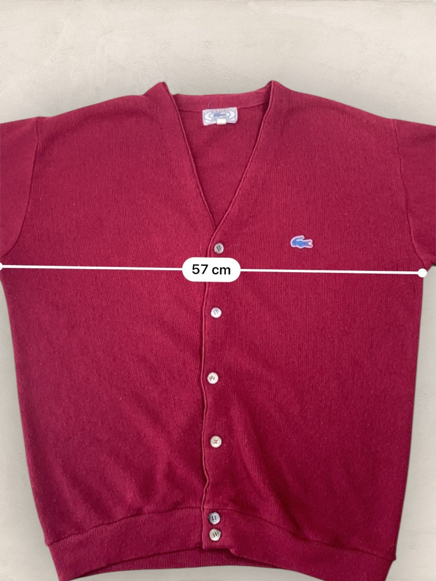 Cardigan Homme Lacoste BORDEAUX L Ref:2871 - BORDEAUX - L - amifrip - Friperie en ligne et vêtements vintage