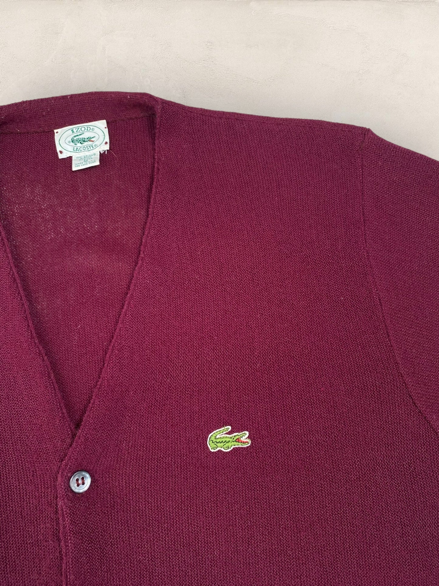 Cardigan Homme Lacoste BORDEAUX M Ref:2864 - BORDEAUX - M - amifrip - Friperie en ligne et vêtements vintage