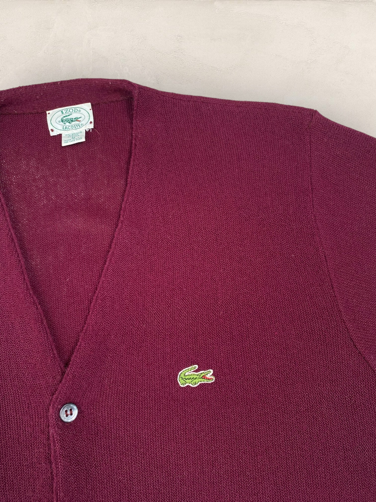 Cardigan Homme Lacoste BORDEAUX M Ref:2864 - BORDEAUX - M - amifrip - Friperie en ligne et vêtements vintage