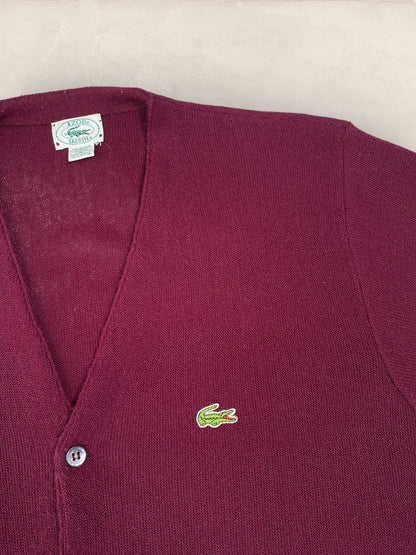 Cardigan Homme Lacoste BORDEAUX M Ref:2864 - BORDEAUX - M - amifrip - Friperie en ligne et vêtements vintage