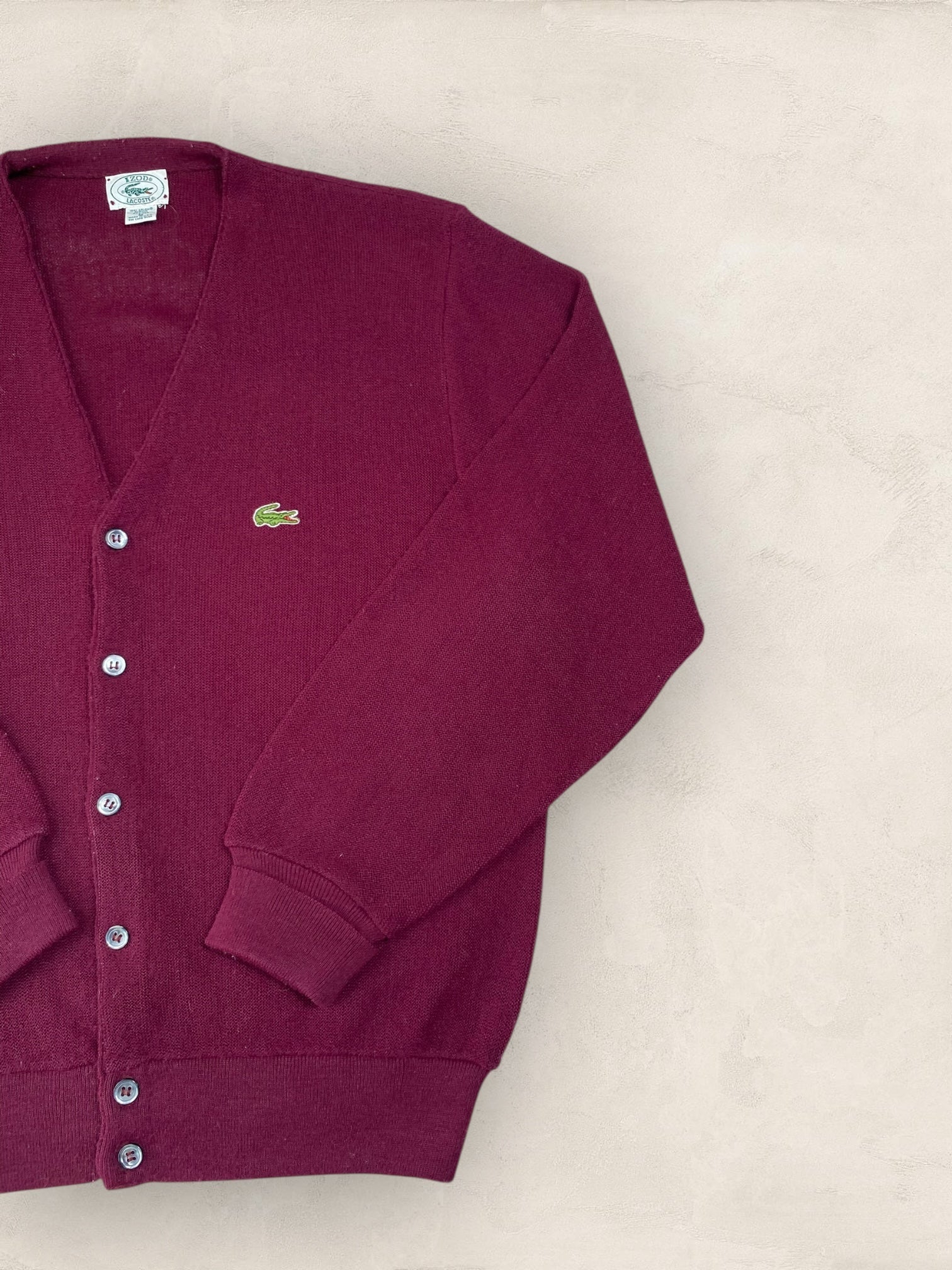 Cardigan Homme Lacoste BORDEAUX M Ref:2864 - BORDEAUX - M - amifrip - Friperie en ligne et vêtements vintage