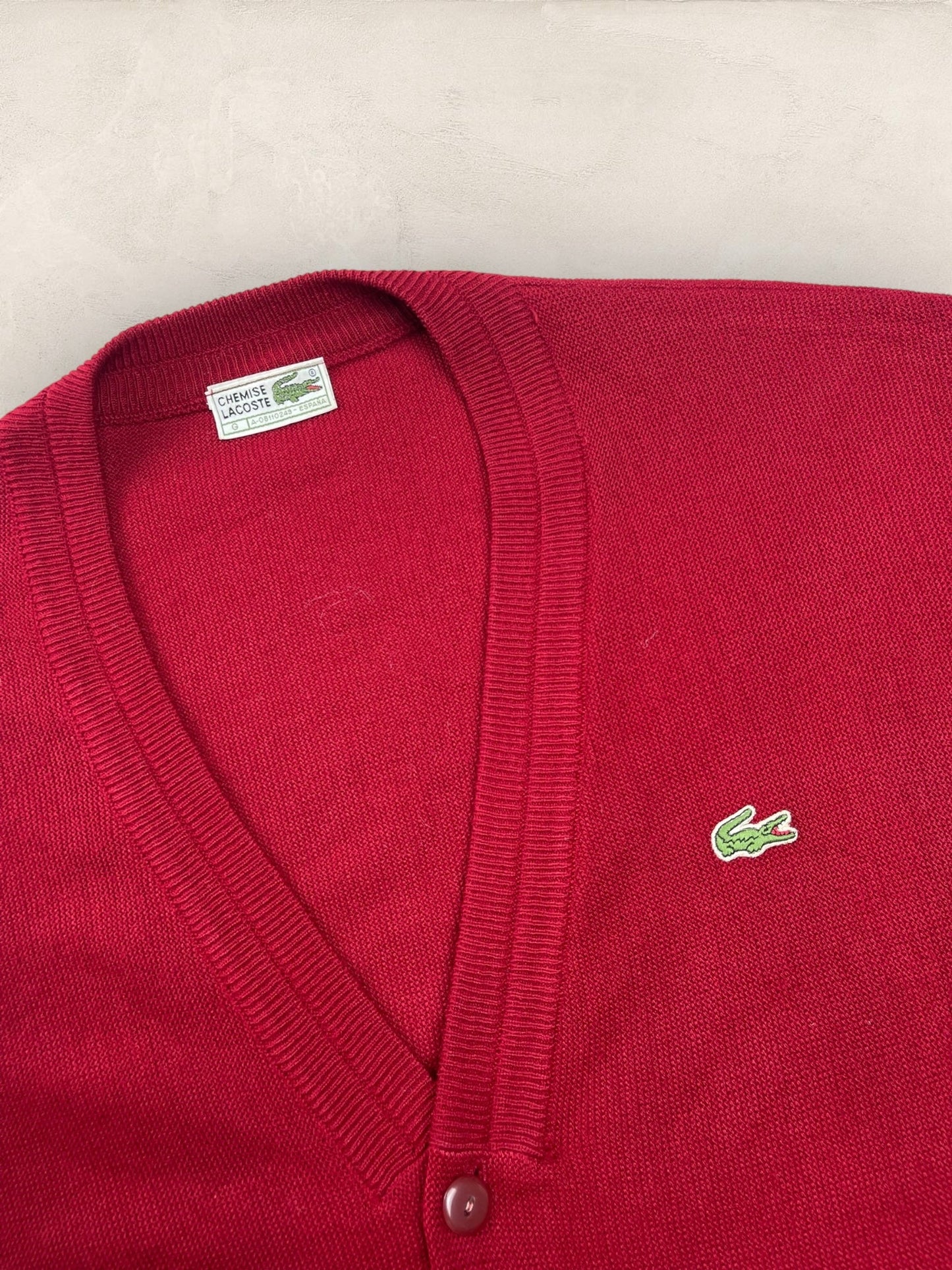 Cardigan Homme Lacoste Bordeaux XL Ref:3109 - Bordeaux - XL - amifrip