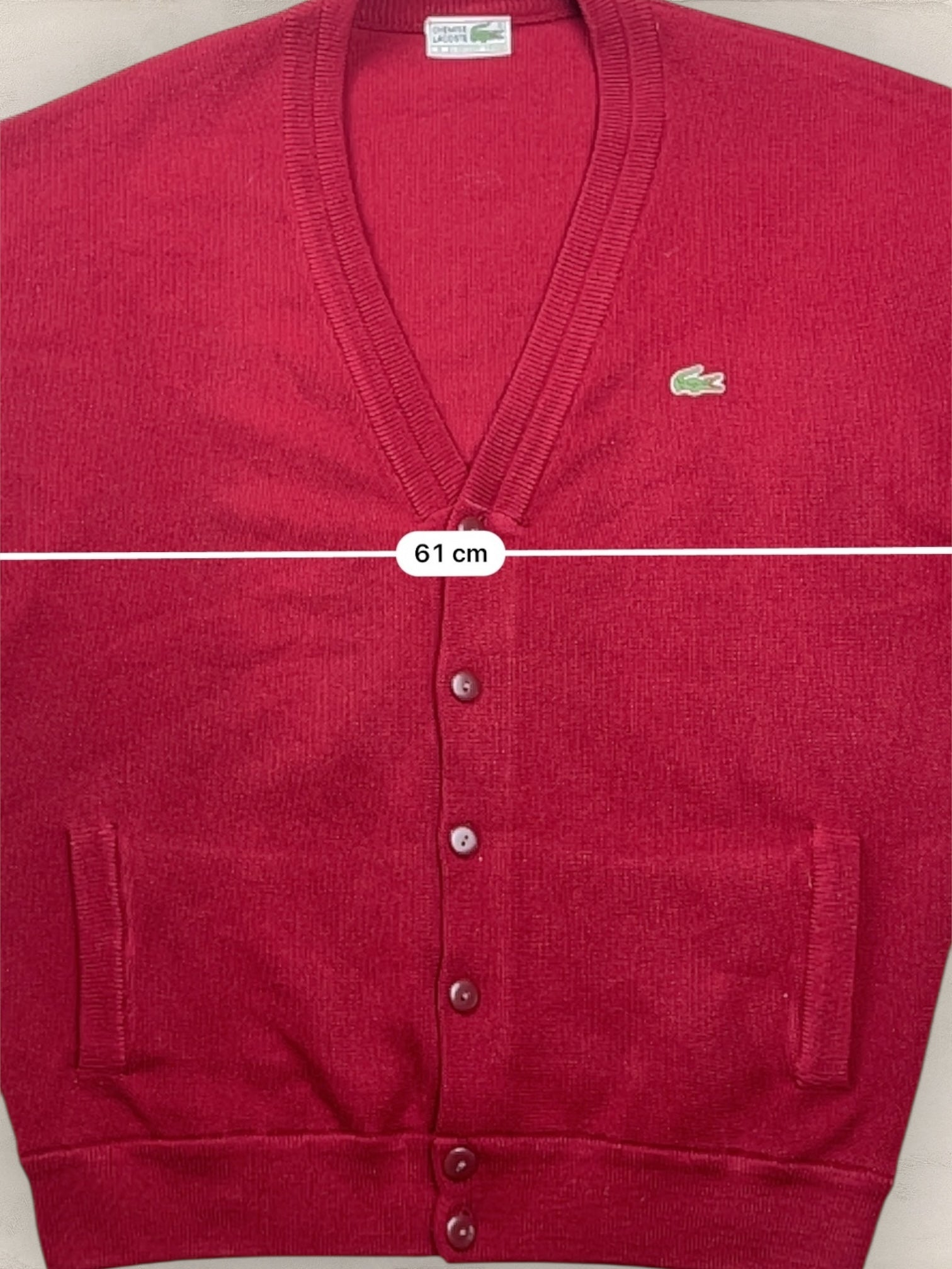 Cardigan Homme Lacoste Bordeaux XL Ref:3109 - Bordeaux - XL - amifrip