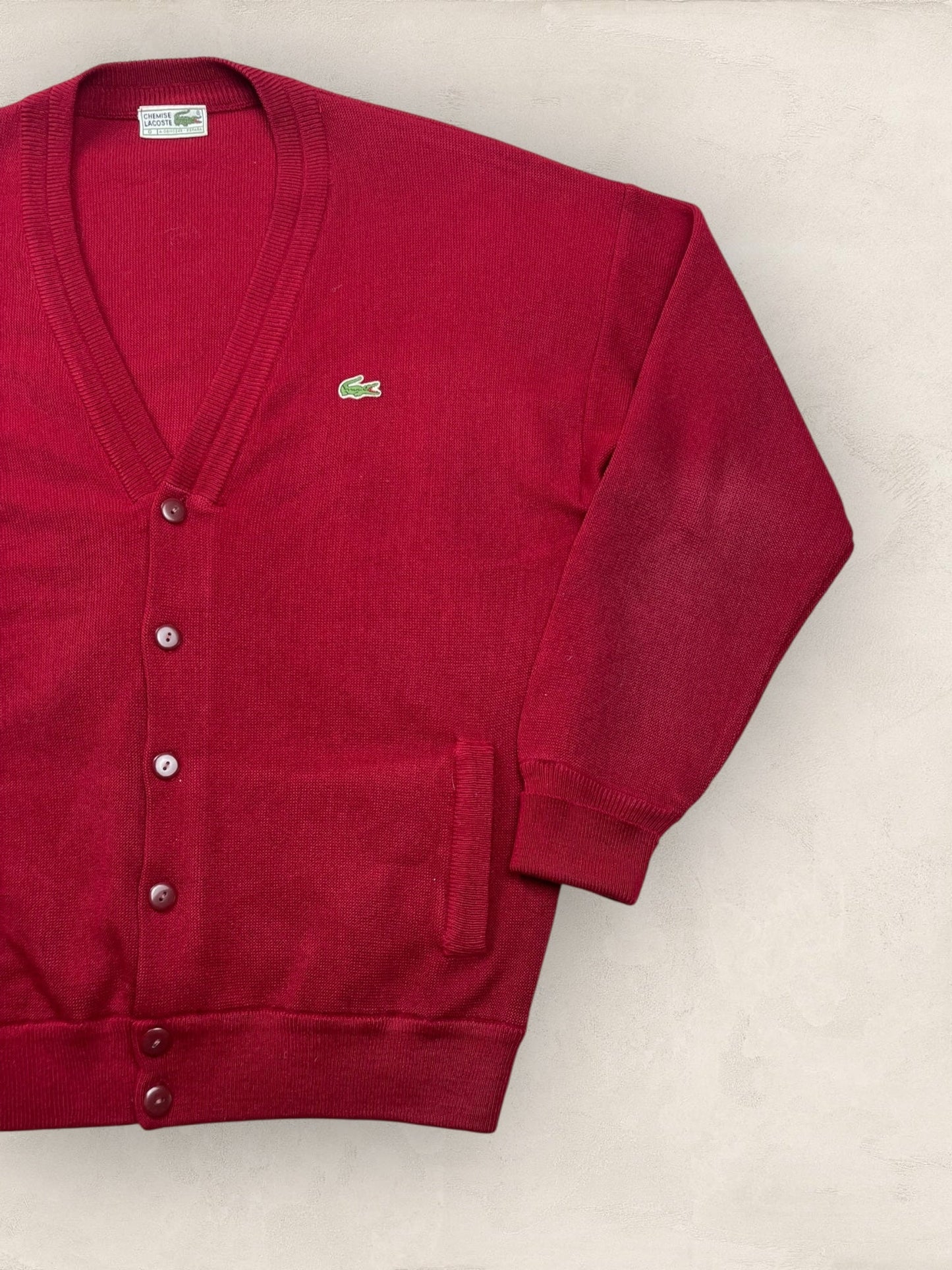 Cardigan Homme Lacoste Bordeaux XL Ref:3109 - Bordeaux - XL - amifrip