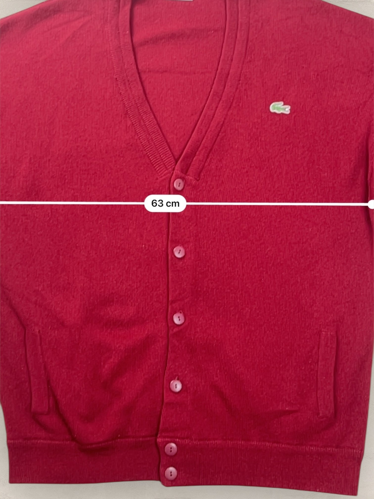 Cardigan Homme Lacoste Bordeaux XL Ref:3136 - Bordeaux - XL - amifrip