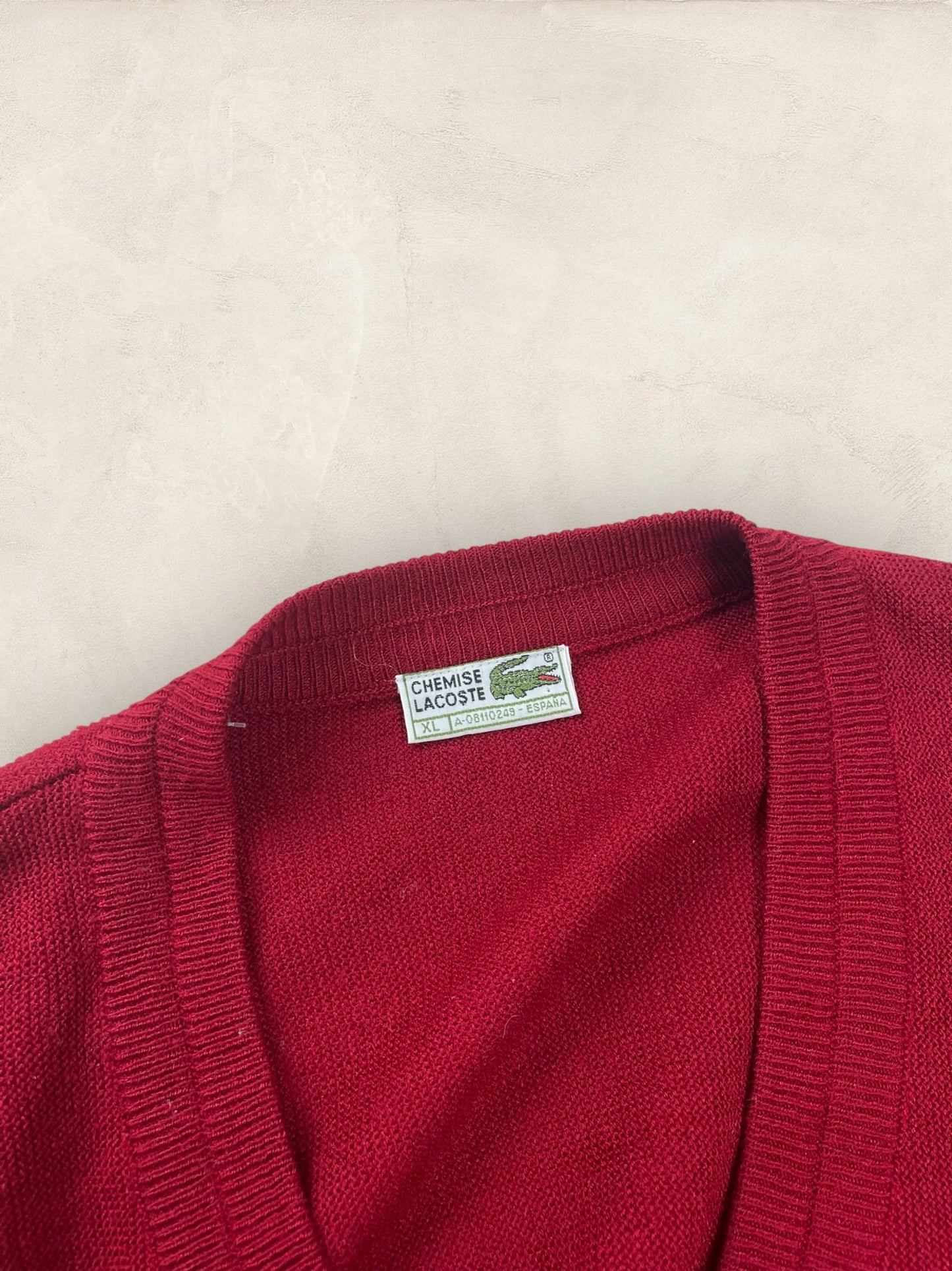 Cardigan Homme Lacoste Bordeaux XL Ref:3136 - Bordeaux - XL - amifrip