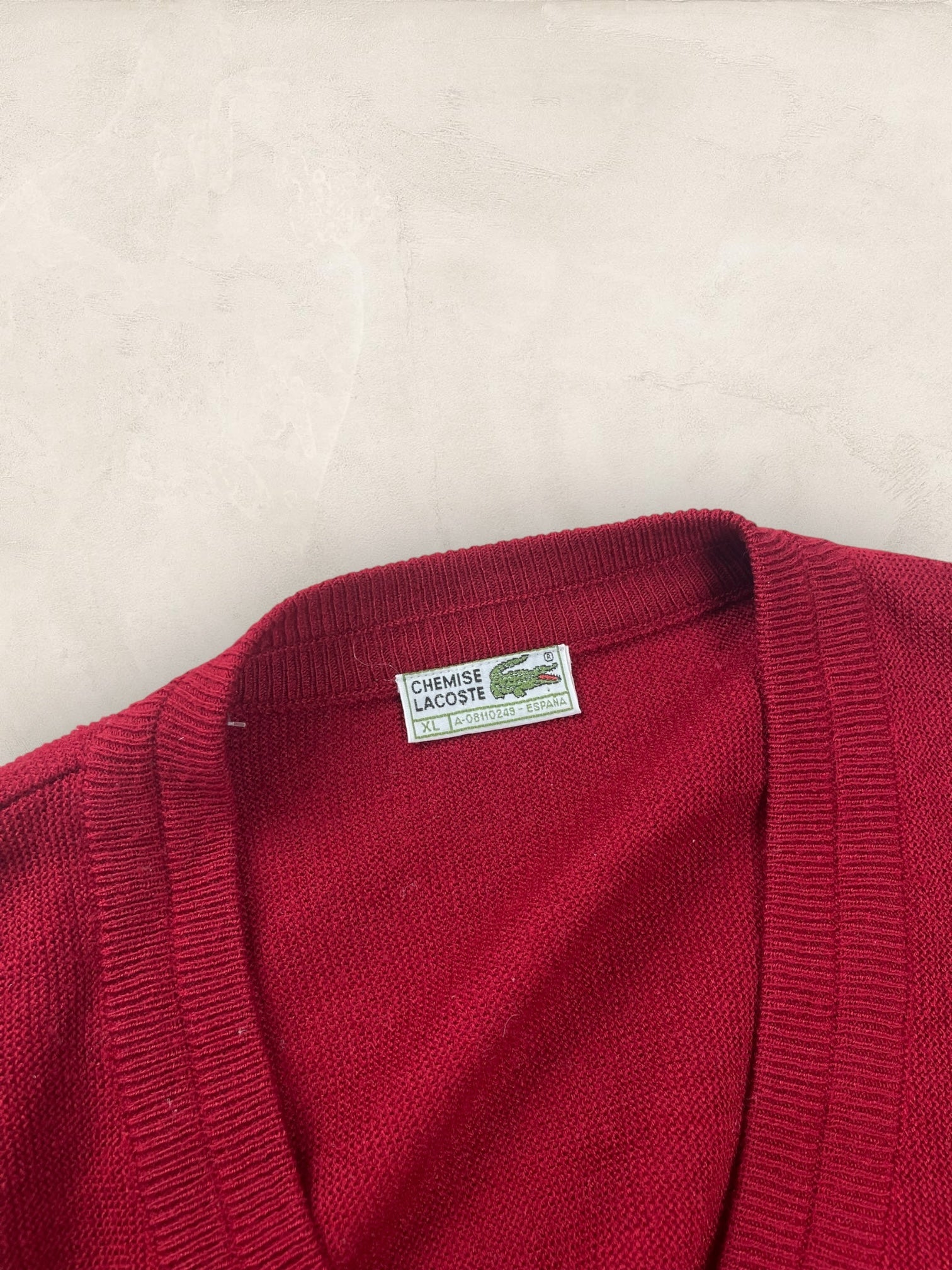 Cardigan Homme Lacoste Bordeaux XL Ref:3136 - Bordeaux - XL - amifrip