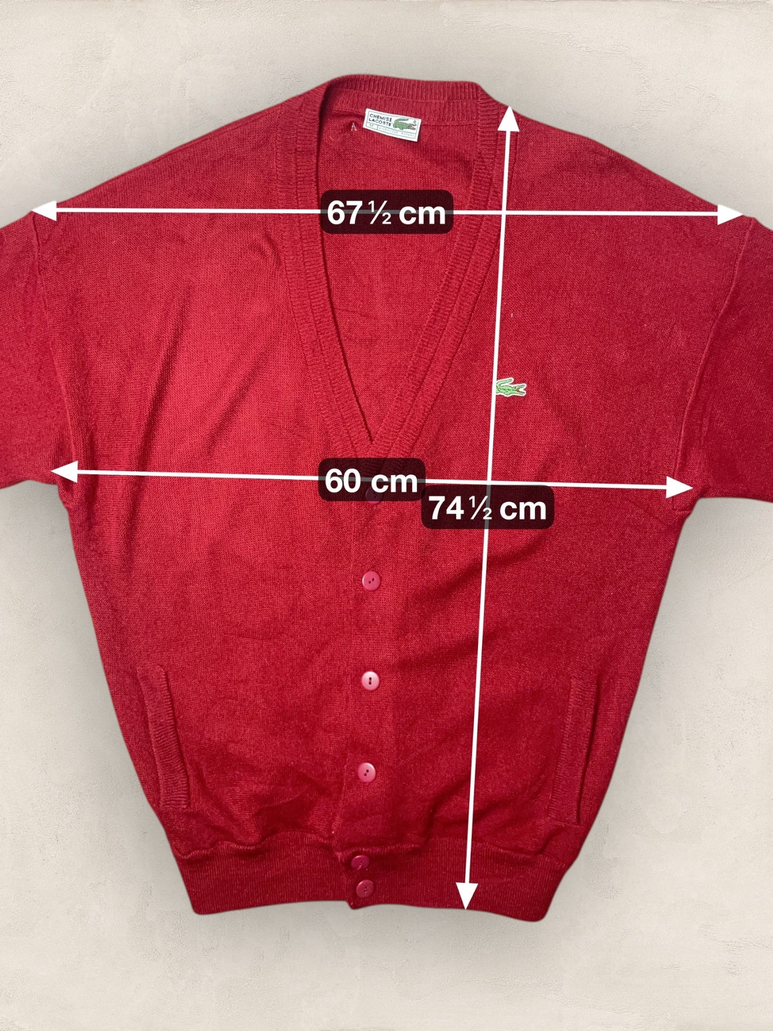 Cardigan Homme Lacoste Bordeaux XL Ref:3849 - Bordeaux - XL - amifrip