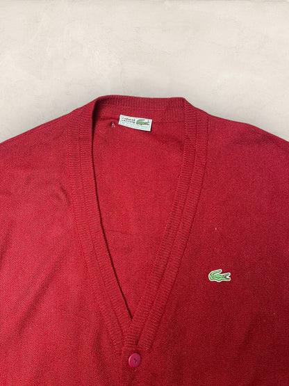 Cardigan Homme Lacoste Bordeaux XL Ref:3849 - Bordeaux - XL - amifrip